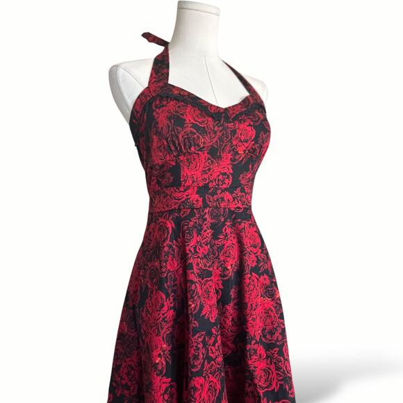Hot Topic RomanticGoth Rose Halter Dress - Medium - 77 | GothicGlam | - Picture 3 of 8